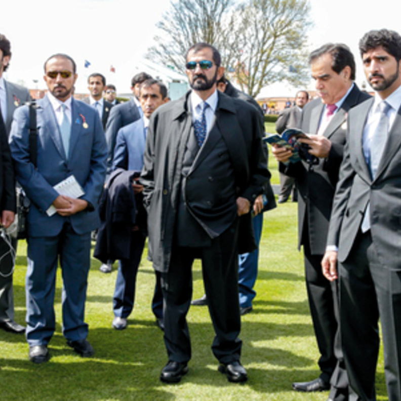 محمد بن راشد يشهد سباق 2000 جينيز الإنجليزي