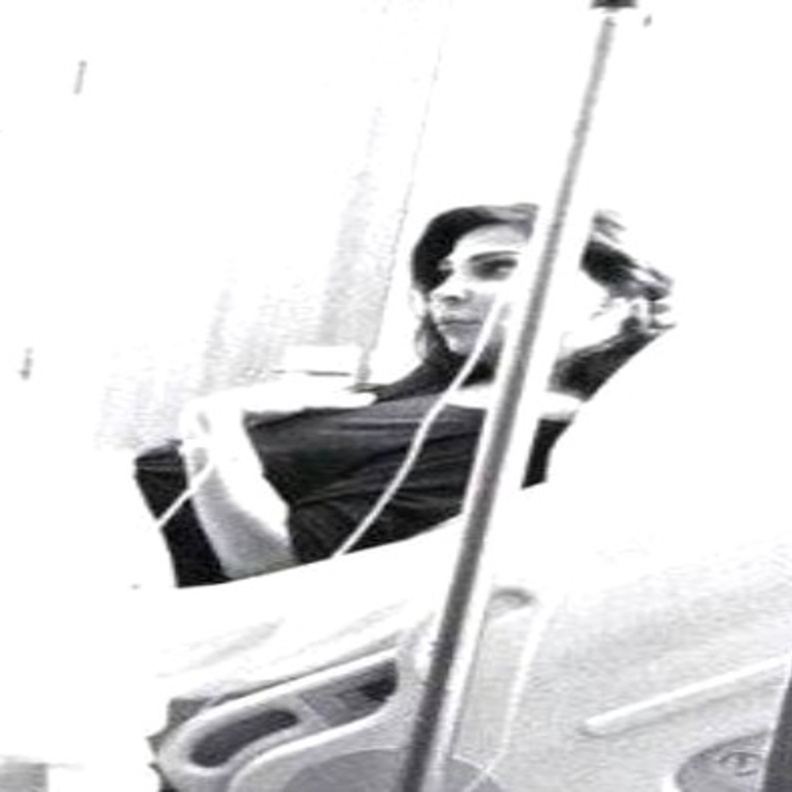 مايا دياب بعد نجاتها من حادث سير