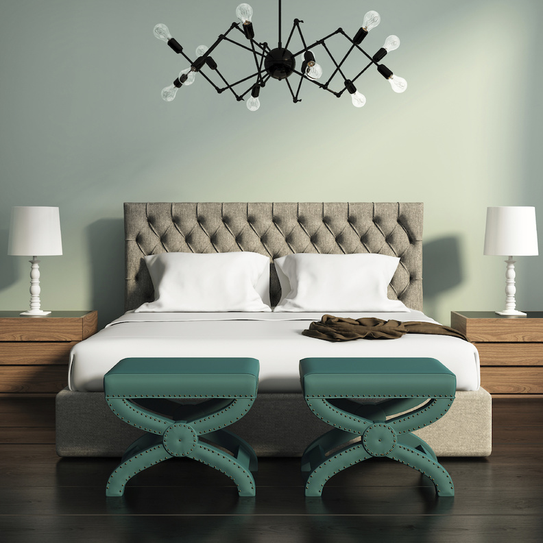 اللون الأخضر في غرف نوم 2017 