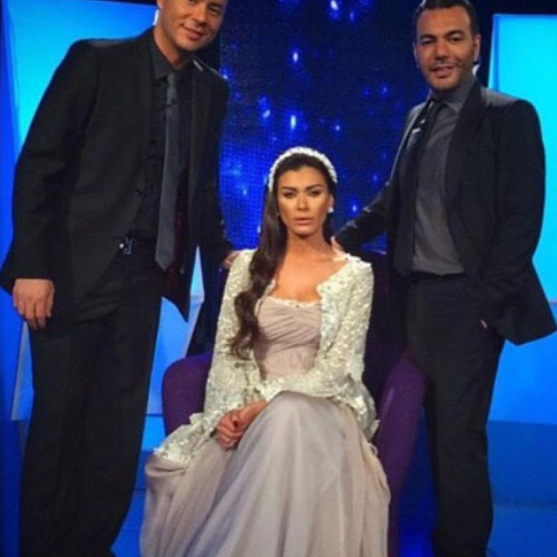 مقدما البرنامج مع سمية الخشاب وفيفي عبده