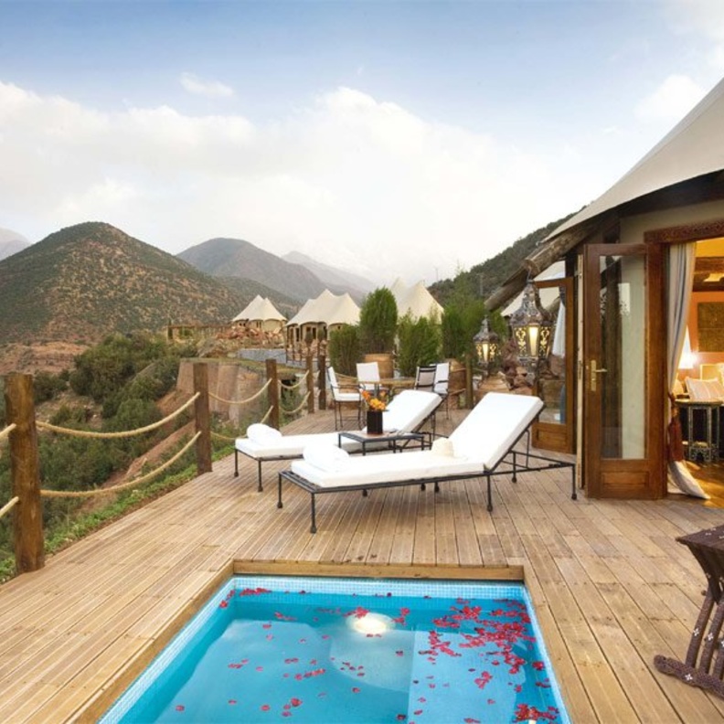 من منتجع Kabash Tamadot في جبال اطلس المغربية