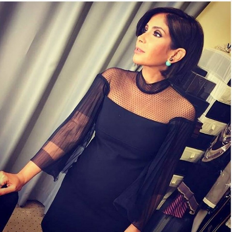 احدث اطلالة لمنى زكي