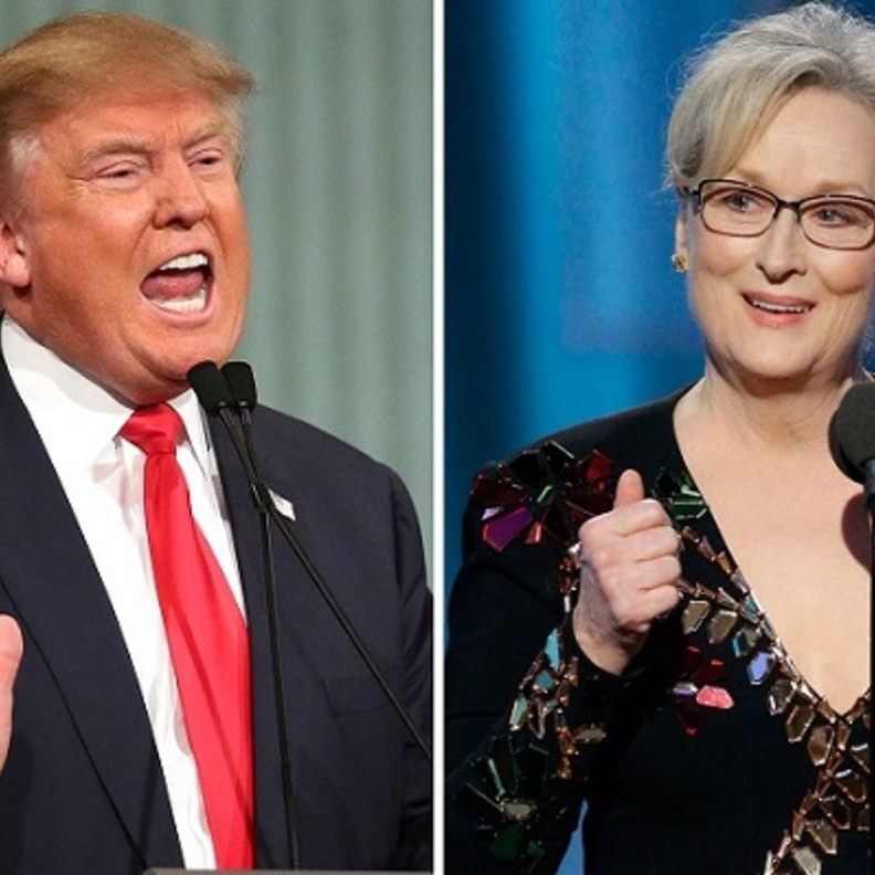 ميريل ستريب ودونالد ترامب