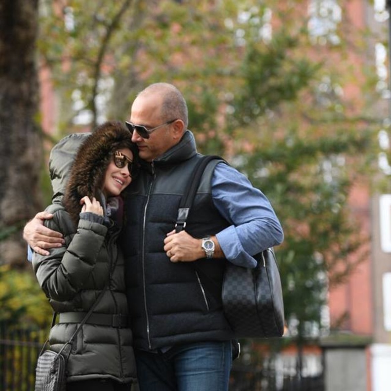 نانسي عجرم وزوجها في رحلة لندن