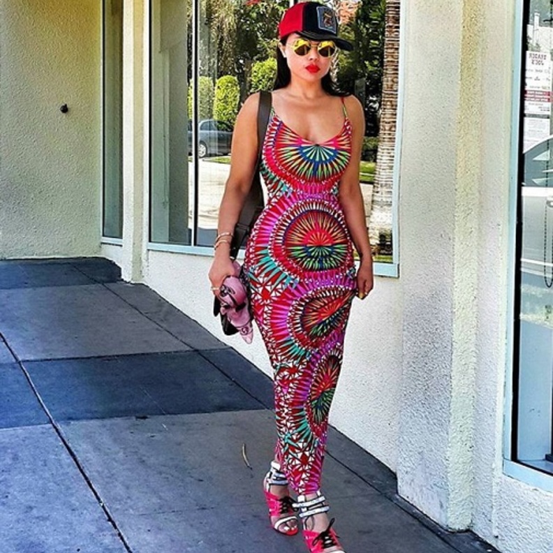 in Mara Hoffman dress