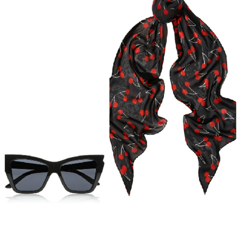 Miu Miu وشاح من Diane Von Furstenberg ونظارات شمسية من 