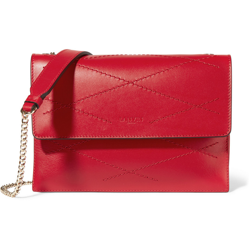  شنطة كتف حمراء من لانفان Lanvin