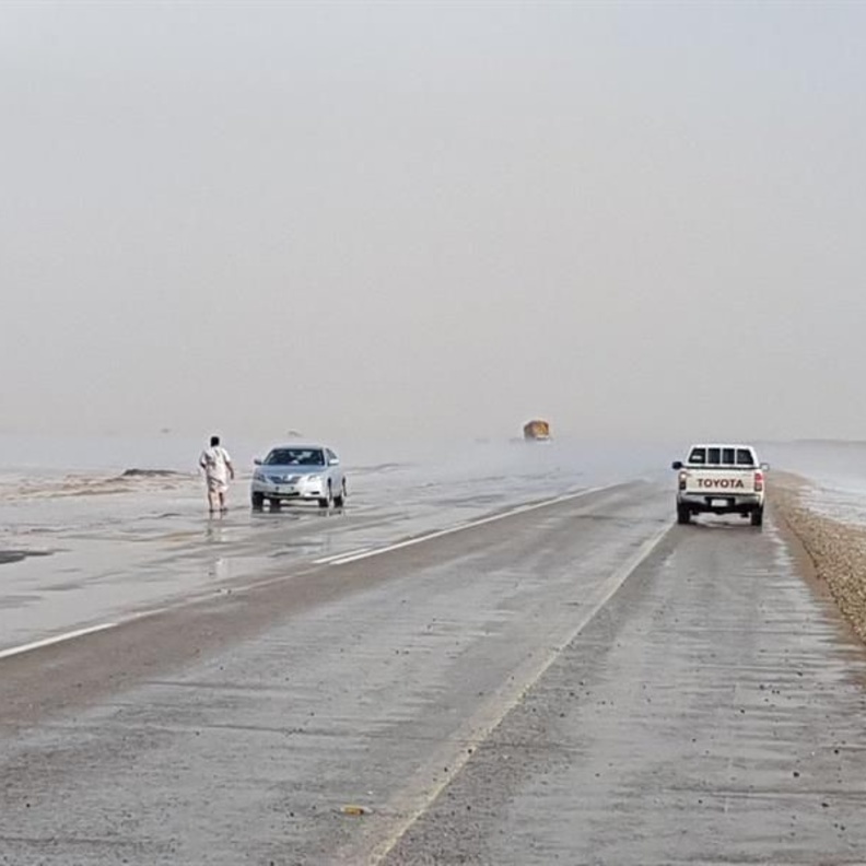 جزء من الثلوج التي قطت على جنوب منطقة الرياض 