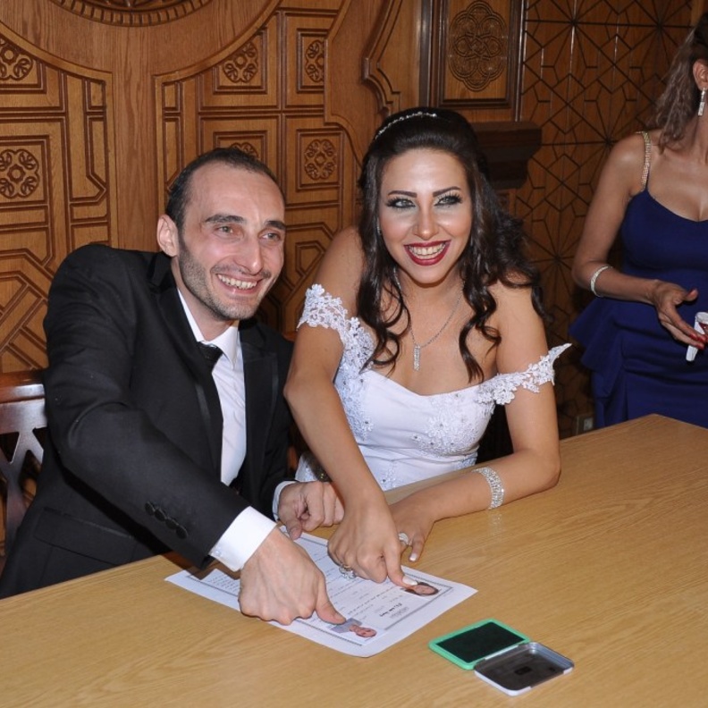 صورة للعروسين