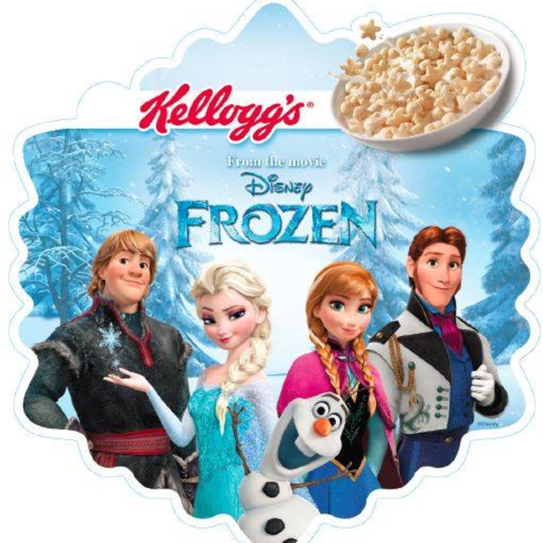 فيلم FROZEN هدية "كلوقز" "وديزني" للأطفال على  وجبة الفطور