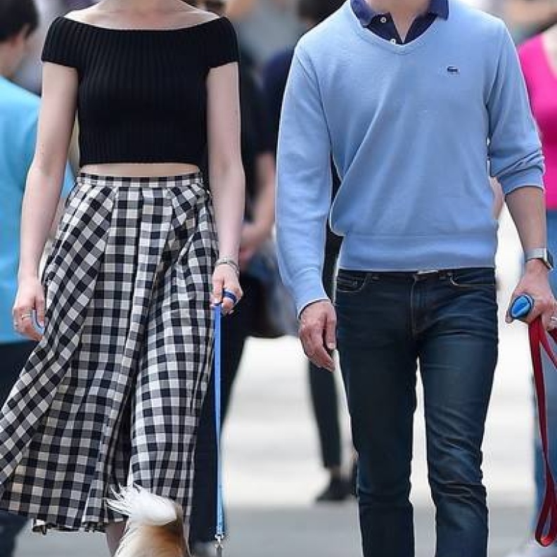 العاشقان آن هاثاواي و آدم شولمان يستمتعان بنزهة رومانسية في نيويورك