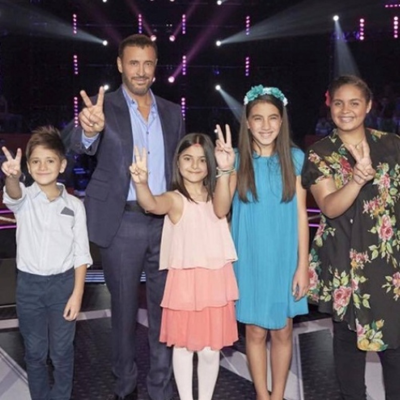 كاظم الساهر مع فريقه