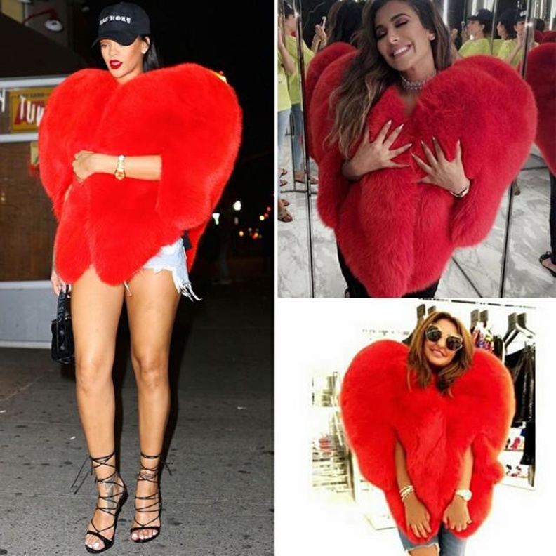 شذا حسون وريهانا وهدى قطان بمعطف سان لوران