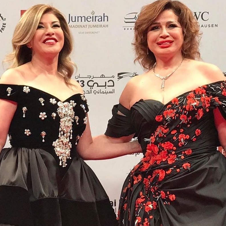 الهام شاهين وهالة سرحان في مهرجان دبي