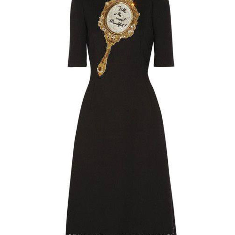 Dolce & Gabbana فستان أسود متوسط الطول من 