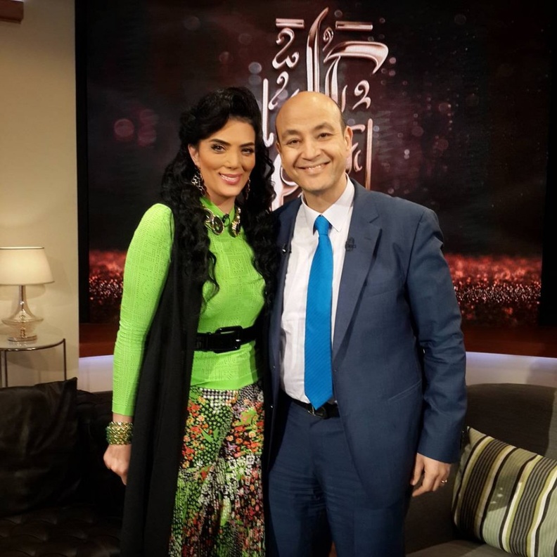 حورية فرغلي وعمرو أديب