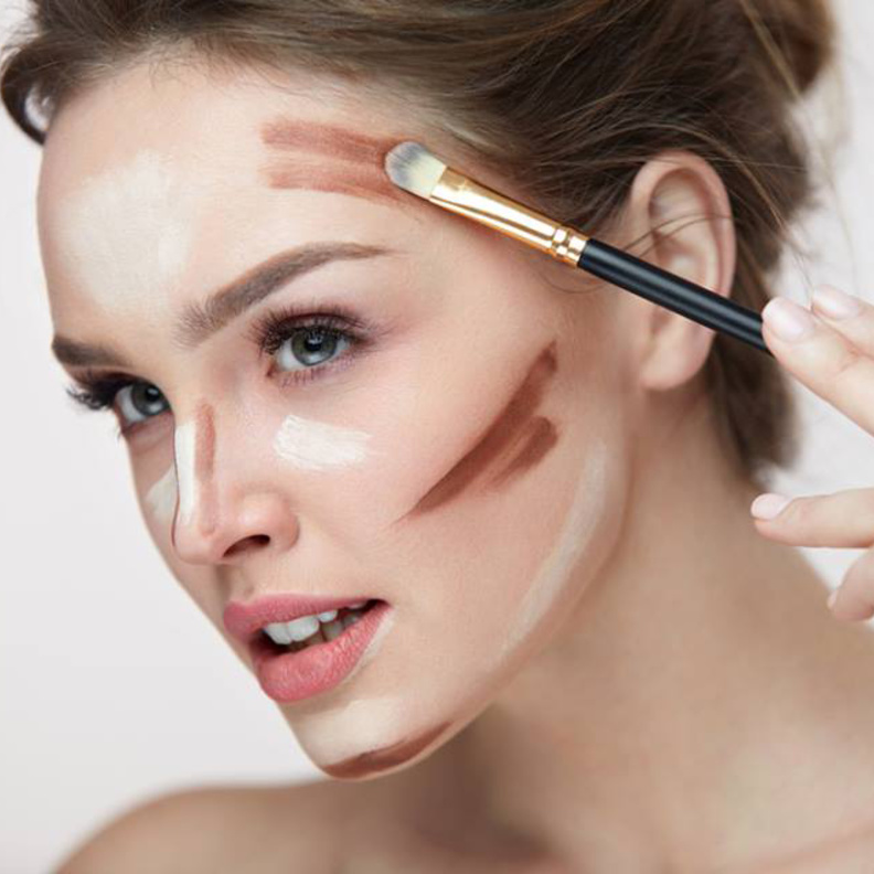 قبل وبعد خطوات الكونتور