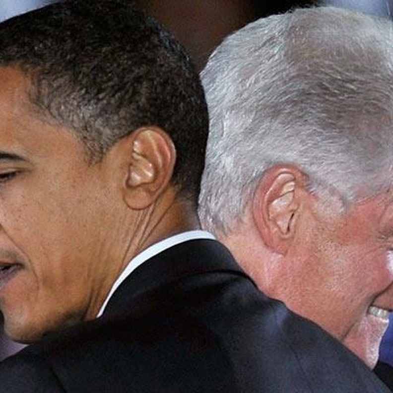 بيل كلينتون وأوباما