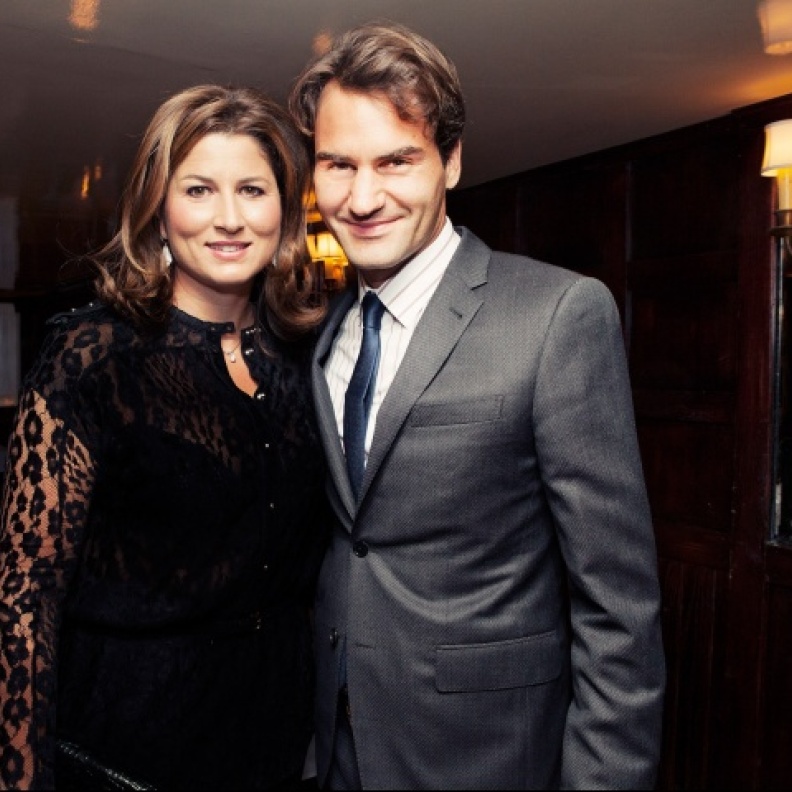 روجيه فيديرر وزوجته ميركا