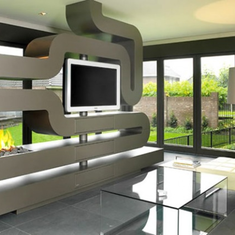 غرفة معيشة لمحبي التكنولوجيا