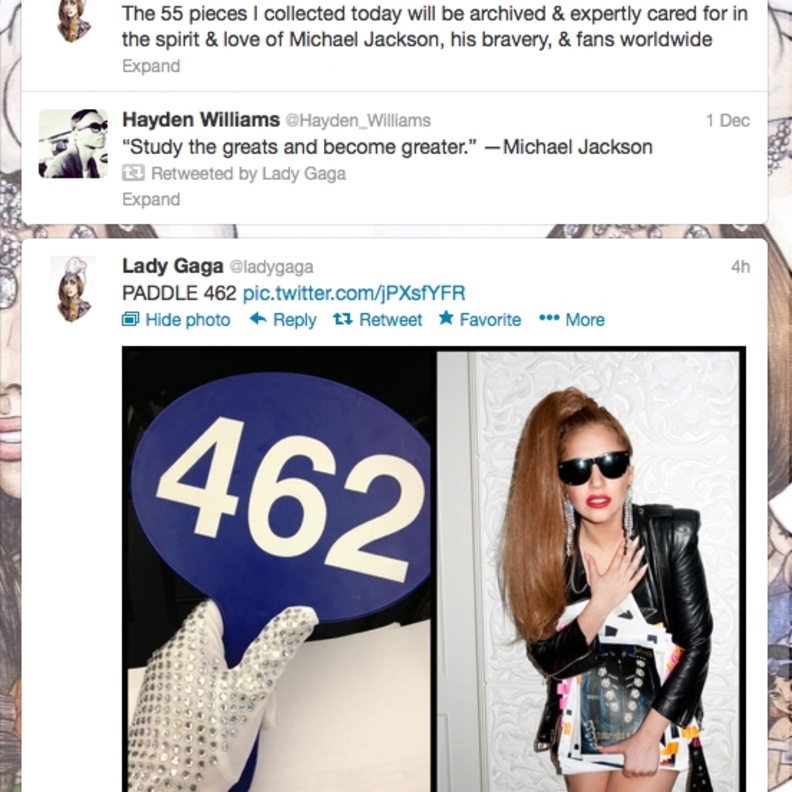 ليدي جاجا تشتري ملابس مايكل جاكسون