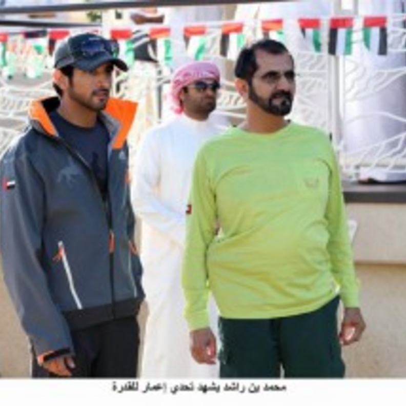 محمد بن راشد يشهد تحدي إعمار للقدرة