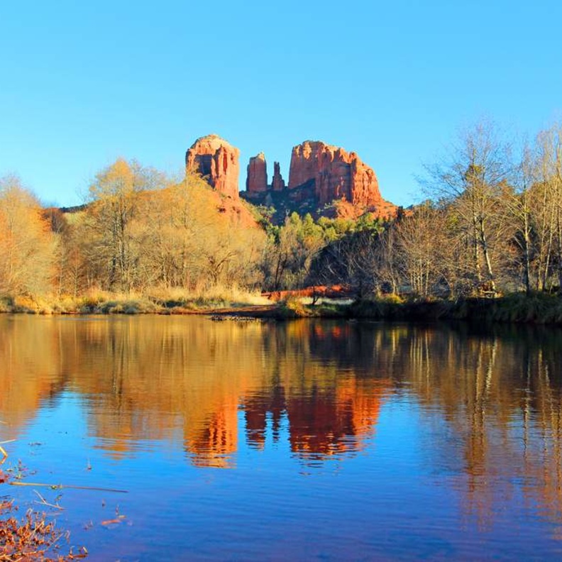 A view of some of the red rocks in Sedona, Arizona, USA