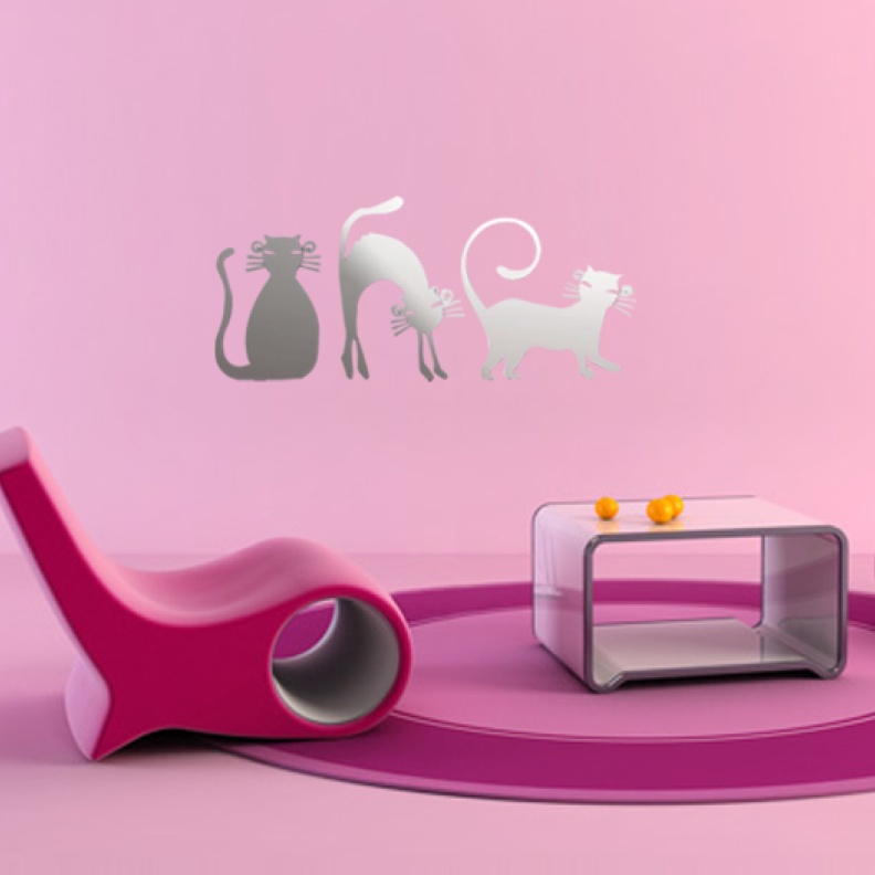 Animal Wall and Mirror Sticker for Living Room Interior Decorating
