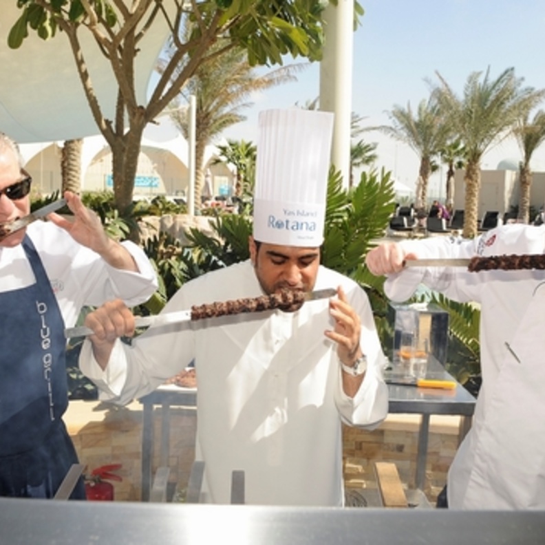 Camel Kofta - (from left) Chef Jason Black, Omar Al Kaabi and Chef Darren Andow