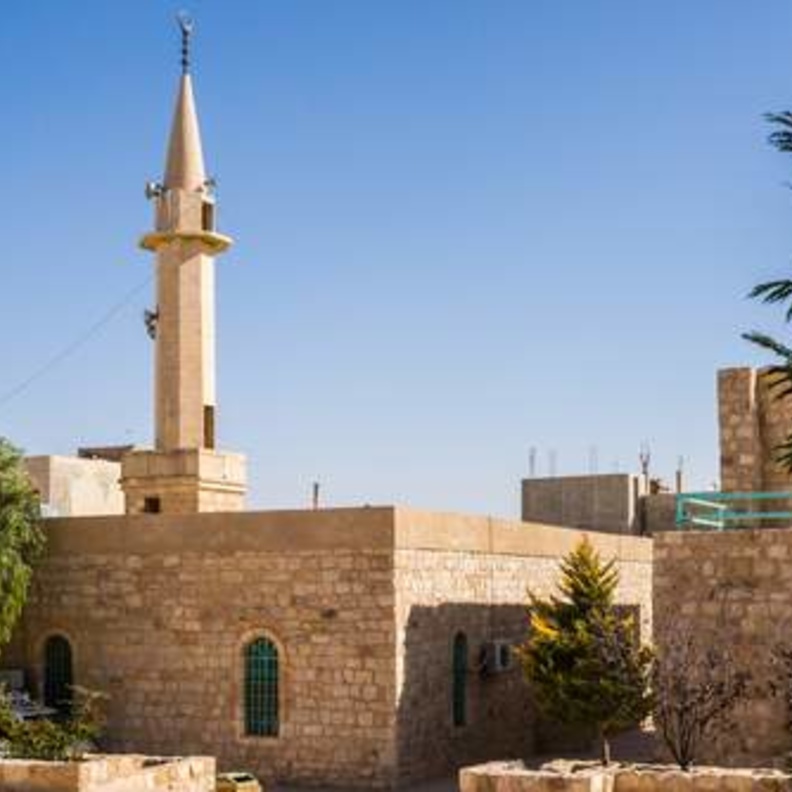A small mosque near the old crusaders castle of Karak in Jordan