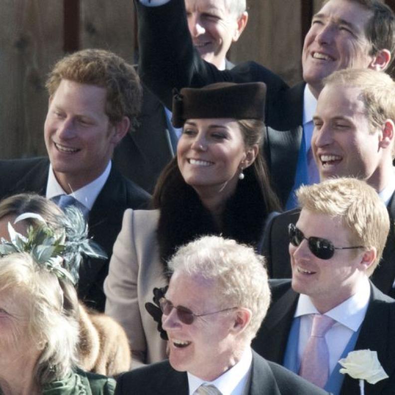 الأميرين ويليام وهاري وكيت