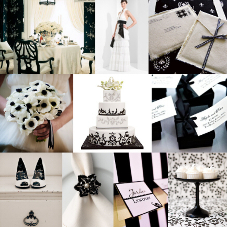 زفاف الأسود والأبيض