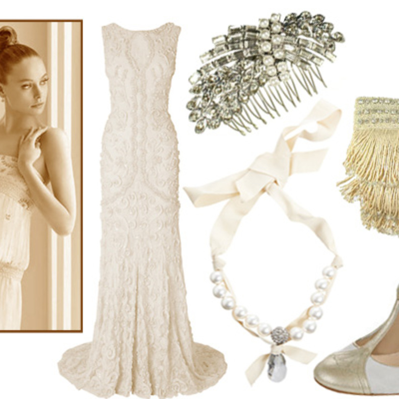 إطلالة للزفاف مستوحاة من العشرينات