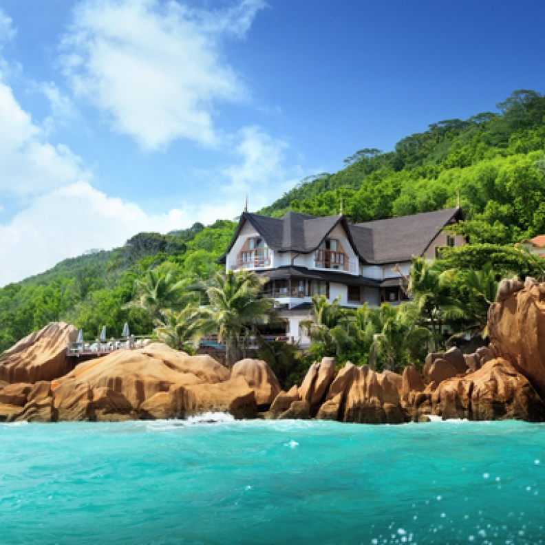 فندق على الشاطئ الاستوائية، لا ديج، سيشيل