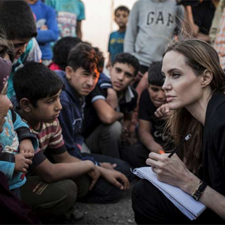 اثناء الزيارة للاجئي