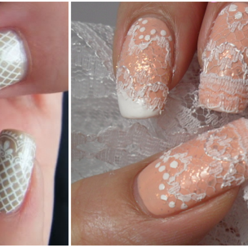 أظافر الدانتيل لعروس غاية في الأناقة