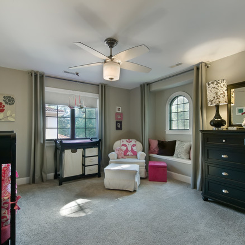 غرف نوم أطفال باللون الرمادي 