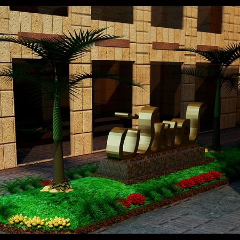 نافورة خارجية لمدخل الفندق