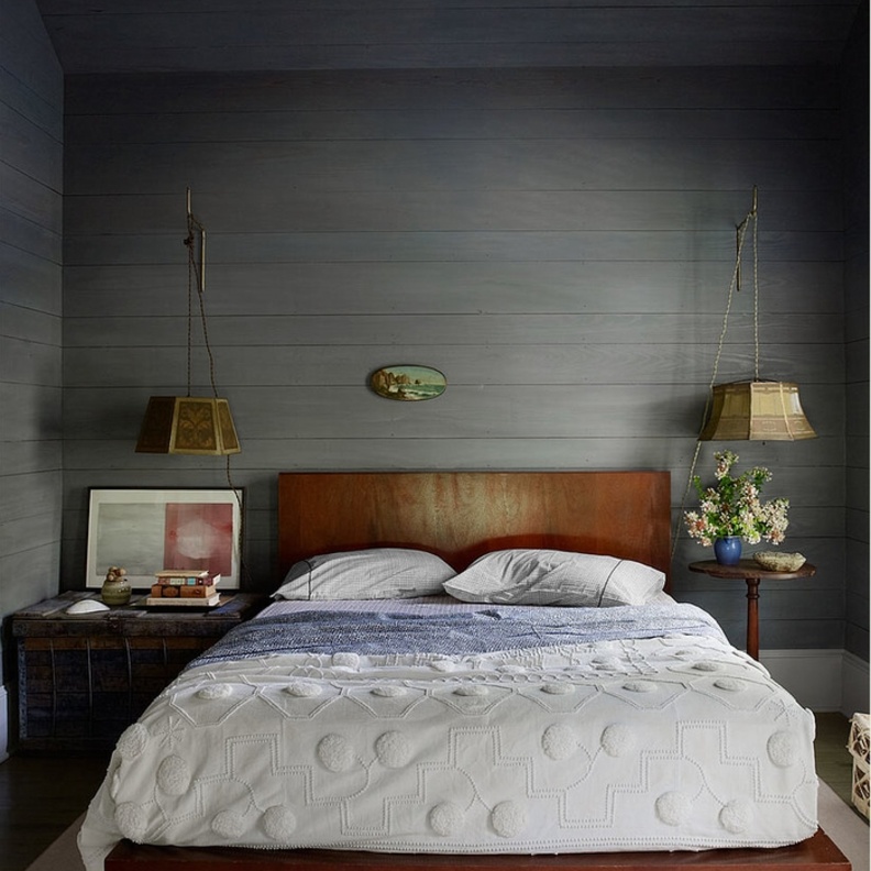 ظلال الرمادي لغرف نوم فاخرة