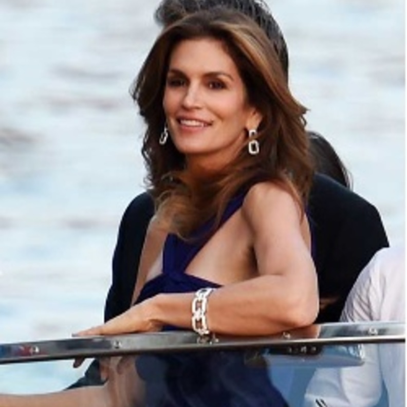 سندي كرافورد تتزين بجواهر من تصميم هاري وينستون