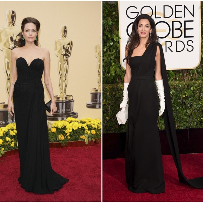  تألقت كلاً من أنجيلينا جولي وأمل كلوني في فساتين باللون الأسود