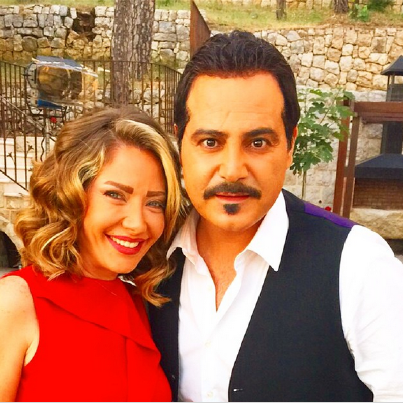 عاصي الحلاني وسلاف معمارة من كواليس مسلسل العرب