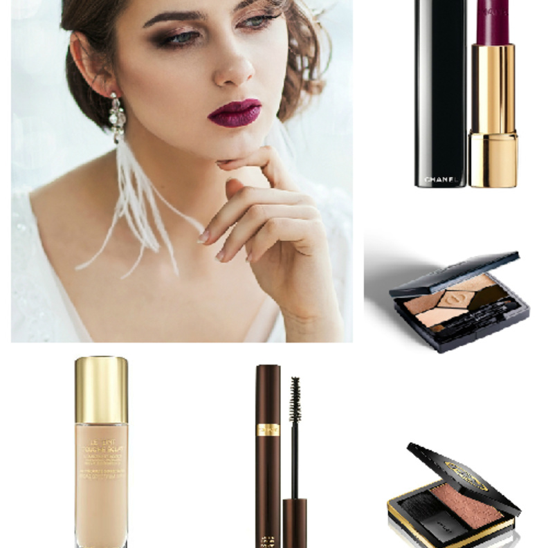 الترابي والعنابي لماكياج كلاسيكي يوم زفافك