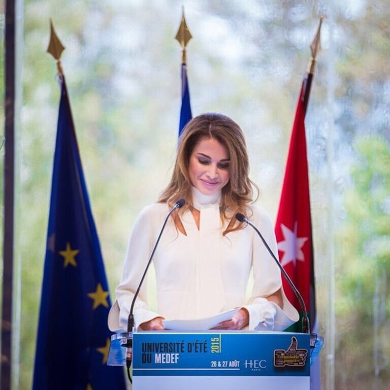  نشاط الملكة رانيا لا يقتصر على بلادها ويمتد لمعظم دول العالم