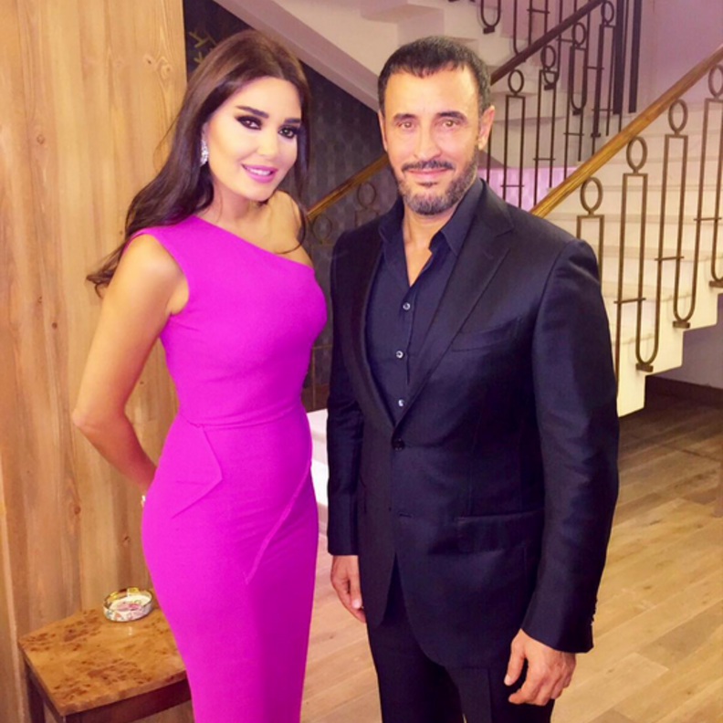 سيرين عبدالنور عبدالنور برفقة كاظم الساهر