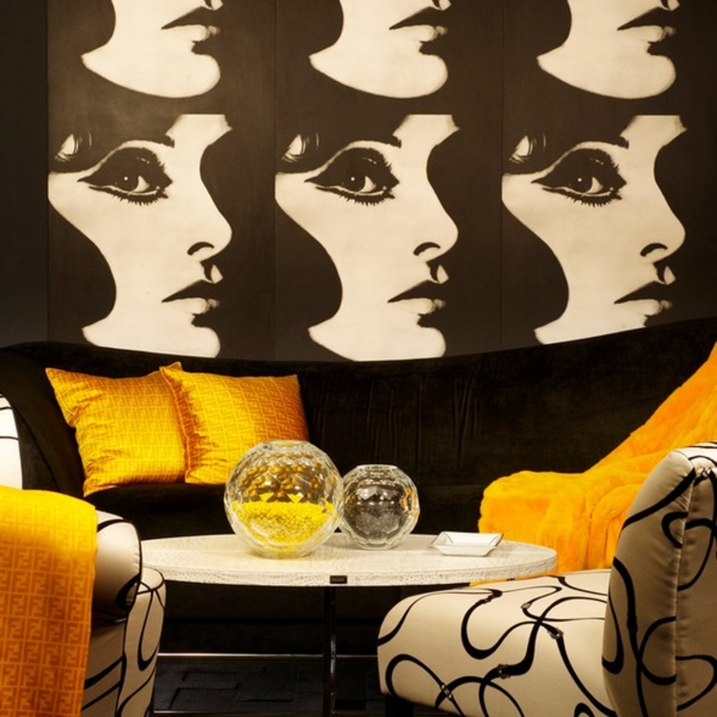 غرفة معيشة مميزة من فندي Fendi 