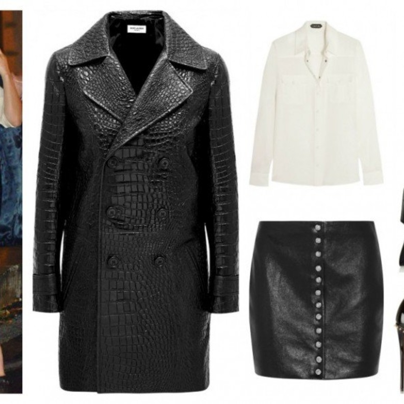 اطلالة عصرية نسقتها هيفا وهبي في تنورة قصيرة من الجلد