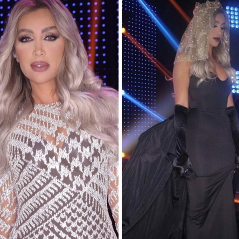 ترتدي فستان من رامي القاضي