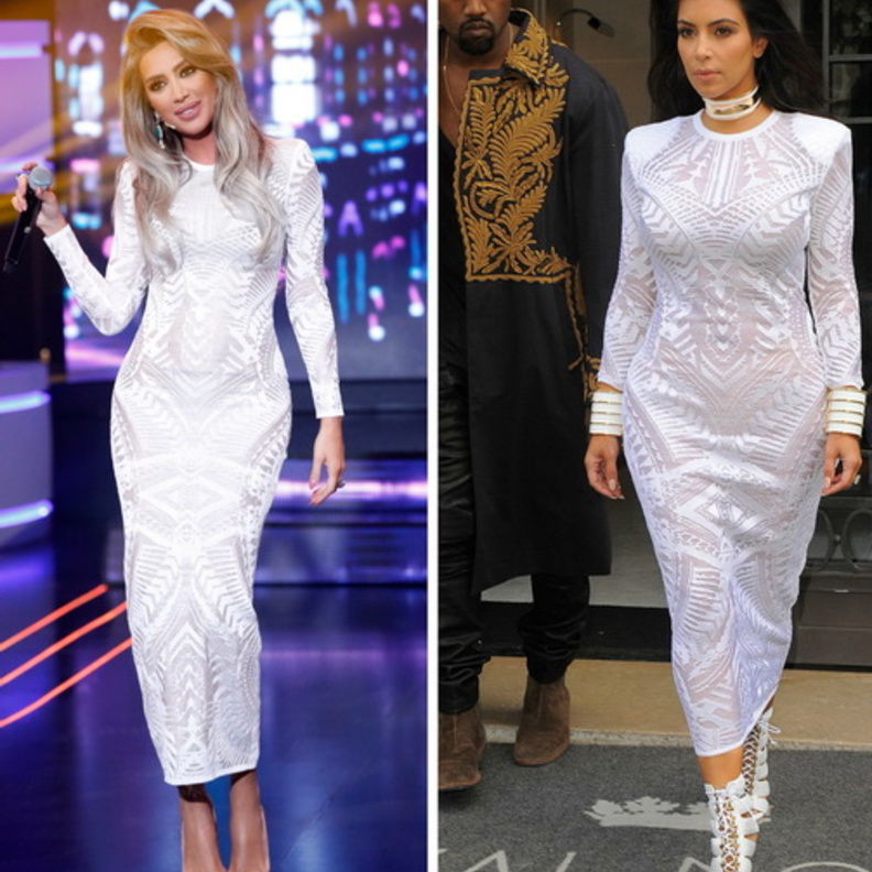 نانسي عجرم وامبر هيرد في نفس الفستان من ستيلا ماكارتني