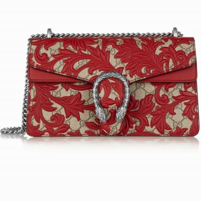 شنطة كتف بتصميم صغير وانيق من الجلد الاحمر الفارغ بتوقيع مارني Marni